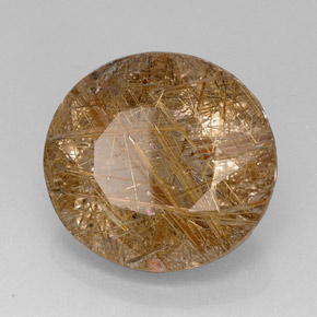 Cuarzo rutilado amarillo natural de 28,74 ct, transparente, transparente / translúcido