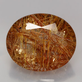 Cuarzo rutilado amarillo natural de 38,00 ct, transparente, transparente / translúcido