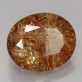 Cuarzo rutilado amarillo natural de 38,00 ct, transparente, transparente / translúcido
