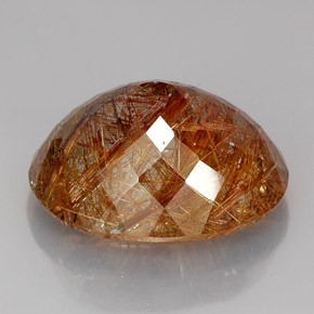 Cuarzo rutilado amarillo natural de 38,00 ct, transparente, transparente / translúcido