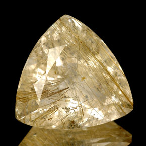 Cuarzo rutilado amarillo natural de 6,72 ct, transparente, transparente / translúcido