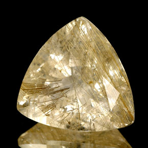 Cuarzo rutilado amarillo natural de 6,72 ct, transparente, transparente / translúcido