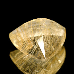 Cuarzo rutilado amarillo natural de 6,72 ct, transparente, transparente / translúcido