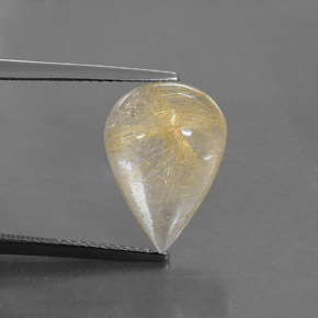 Cuarzo rutilado amarillo natural de 6,78 ct, transparente, transparente / translúcido