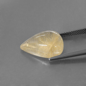 Cuarzo rutilado amarillo natural de 6,78 ct, transparente, transparente / translúcido
