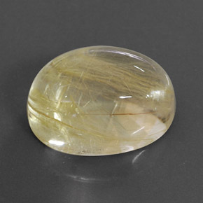 Cuarzo rutilado amarillo natural de 19,39 ct, corte óvalo, transparente