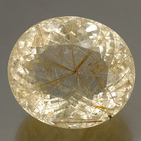 Cuarzo rutilado amarillo natural de 52,32 ct, transparente, transparente / translúcido
