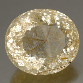 Cuarzo rutilado amarillo natural de 52,32 ct, transparente, transparente / translúcido