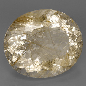 Cuarzo rutilado amarillo natural de 31,67 ct, transparente, transparente / translúcido