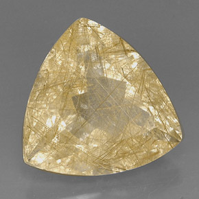 Cuarzo rutilado amarillo natural de 18,96 ct, transparente, transparente / translúcido