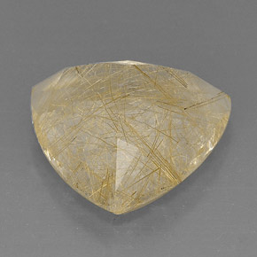 Cuarzo rutilado amarillo natural de 18,96 ct, transparente, transparente / translúcido