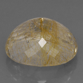 Cuarzo rutilado amarillo natural de 30,51 ct, transparente, transparente / translúcido