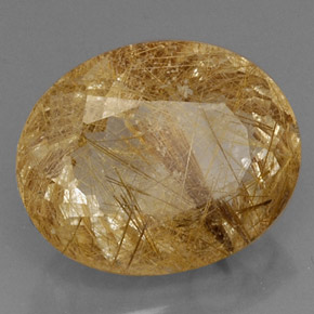 Cuarzo rutilado amarillo natural de 18,07 ct, transparente, transparente / translúcido