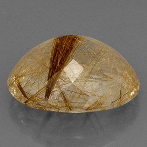 Cuarzo rutilado amarillo natural de 18,07 ct, transparente, transparente / translúcido