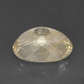 Cuarzo rutilado amarillo natural de 12,32 ct, transparente, transparente / translúcido