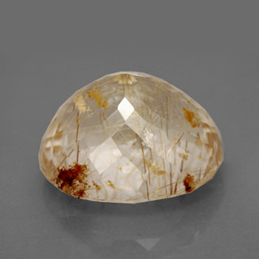 Cuarzo rutilado amarillo natural de 13,26 ct, transparente, transparente / translúcido