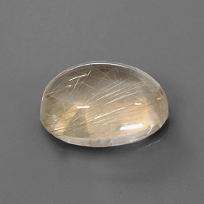 Cuarzo rutilado amarillo natural de 13,66 ct, corte óvalo, transparente