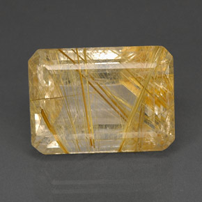 Cuarzo rutilado amarillo natural de 37,16 ct, transparente, transparente / translúcido
