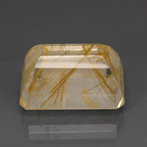 Cuarzo rutilado amarillo natural de 37,16 ct, transparente, transparente / translúcido