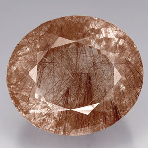 Cuarzo rutilado marrón natural de 550,71 ct, transparente, transparente / translúcido