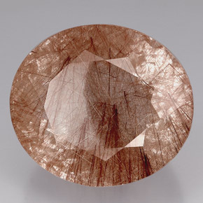 Cuarzo rutilado marrón natural de 550,71 ct, transparente, transparente / translúcido