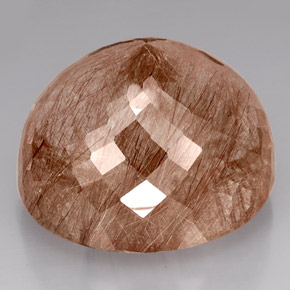 Cuarzo rutilado marrón natural de 550,71 ct, transparente, transparente / translúcido