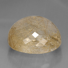 Cuarzo rutilado amarillo natural de 95,96 ct, transparente, transparente / translúcido