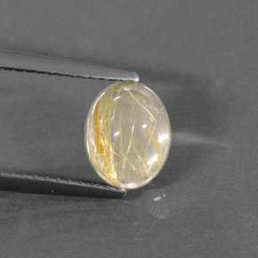 Cuarzo rutilado amarillo natural de 1,53 ct, transparente, transparente / translúcido