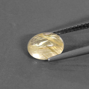 Cuarzo rutilado amarillo natural de 1,53 ct, transparente, transparente / translúcido