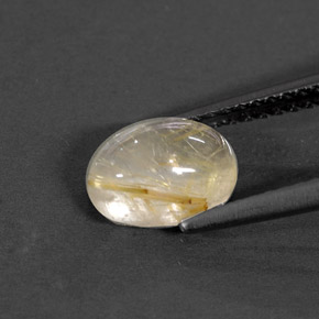 Cuarzo rutilado amarillo natural de 1,44 ct, transparente, transparente / translúcido