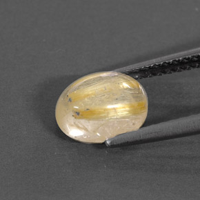Cuarzo rutilado amarillo natural de 1,50 ct, transparente, transparente / translúcido
