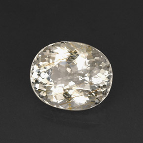 Cuarzo rutilado amarillo natural de 18,65 ct, corte óvalo, transparente