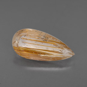 Cuarzo rutilado incoloro natural de 2,76 ct, transparente, transparente / translúcido