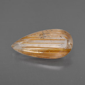 Cuarzo rutilado incoloro natural de 2,76 ct, transparente, transparente / translúcido