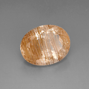 Cuarzo rutilado amarillo natural de 22,42 ct, transparente, transparente / translúcido