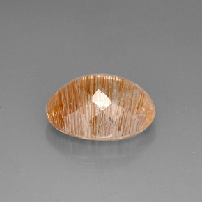 Cuarzo rutilado amarillo natural de 22,42 ct, transparente, transparente / translúcido