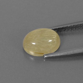 Cuarzo rutilado amarillo natural de 1,82 ct, transparente, transparente / translúcido
