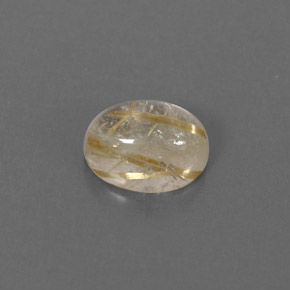 Cuarzo rutilado amarillo natural de 1,61 ct, transparente, transparente / translúcido