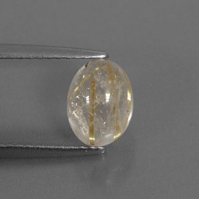 Cuarzo rutilado amarillo natural de 1,61 ct, transparente, transparente / translúcido