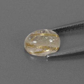 Cuarzo rutilado amarillo natural de 1,61 ct, transparente, transparente / translúcido