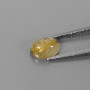 Cuarzo rutilado amarillo natural de 1,73 ct, transparente, transparente / translúcido