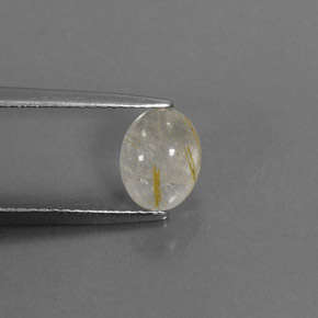 Cuarzo rutilado amarillo natural de 1,47 ct, transparente, transparente / translúcido