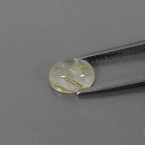 Cuarzo rutilado amarillo natural de 1,47 ct, transparente, transparente / translúcido