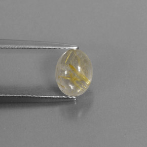 Cuarzo rutilado amarillo natural de 1,48 ct, transparente, transparente / translúcido
