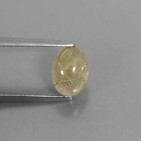 Cuarzo rutilado amarillo natural de 1,82 ct, transparente, transparente / translúcido