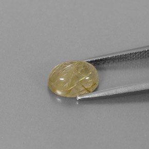 Cuarzo rutilado amarillo natural de 1,82 ct, transparente, transparente / translúcido