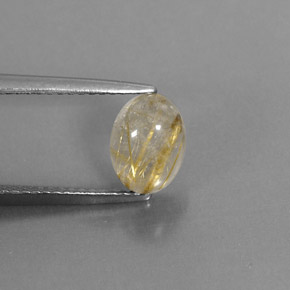 Cuarzo rutilado amarillo natural de 1,61 ct, transparente, transparente / translúcido