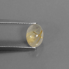 Cuarzo rutilado amarillo natural de 1,61 ct, transparente, transparente / translúcido