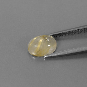 Cuarzo rutilado amarillo natural de 1,61 ct, transparente, transparente / translúcido