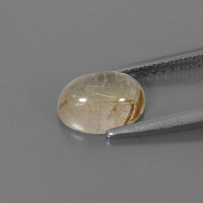 Cuarzo rutilado amarillo natural de 1,47 ct, transparente, transparente / translúcido